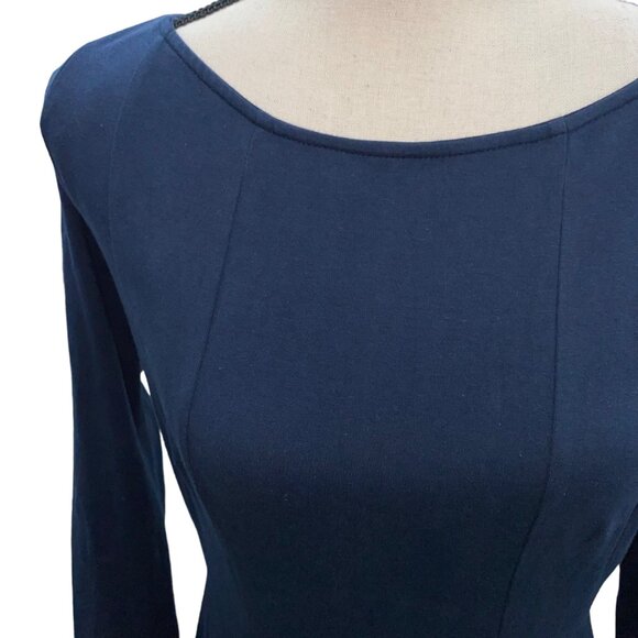 eShakti S-6 Dark Blue Long Dress - Picture 2 of 7